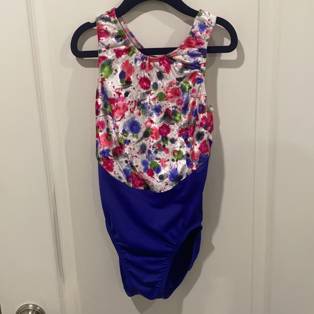 GK Elite  Multicolor Velvet Leotard - Picture 2 of 8